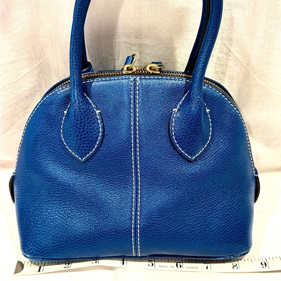 EUC Dooney & Bourke Royal Blue Pebbled Leather Zip Zip Satchel - Picture 3 of 10